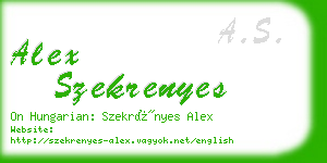 alex szekrenyes business card